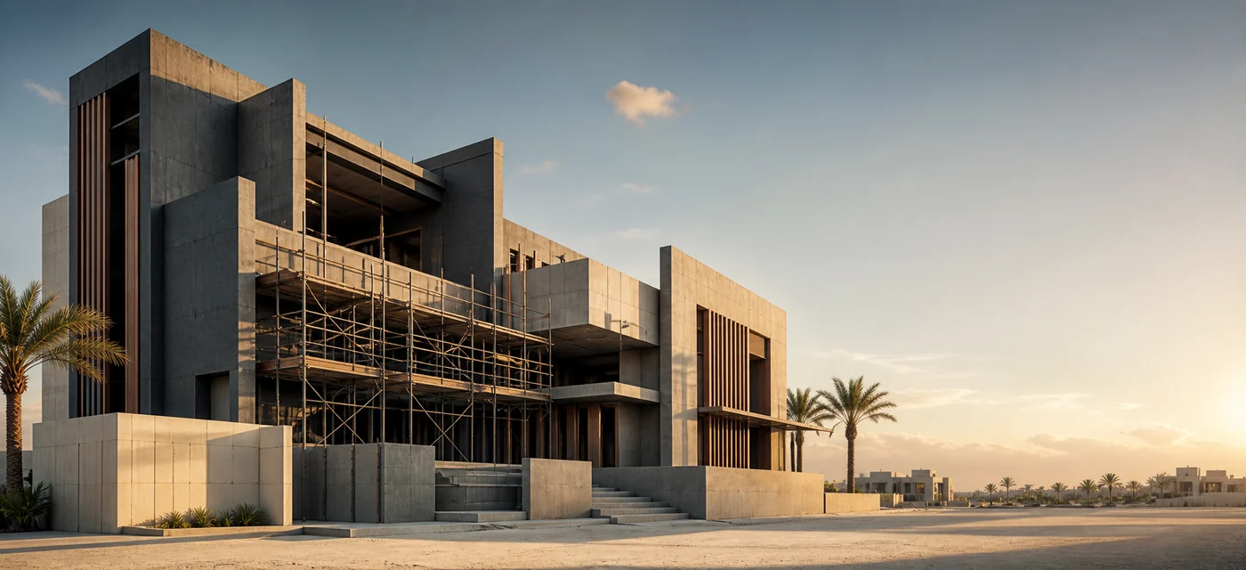 Conceptual architectural visual for Villa construction