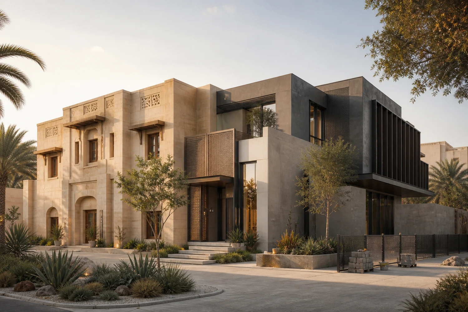 Educational architectural concept: Reviewing an existing project before completion or renovation