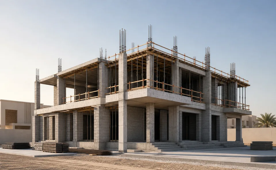 Conceptual architectural visual: From approved plans to structural delivery