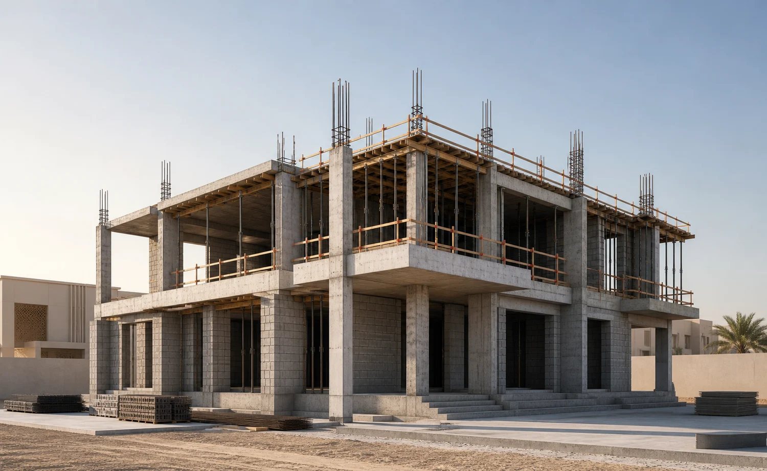 Educational architectural concept: From approved plans to structural delivery